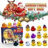 24 Grids Rubber Christmas Duck Advent Calendar Creative Float Squeaky Sound Duck For Baby Children Birthday Favors Gift