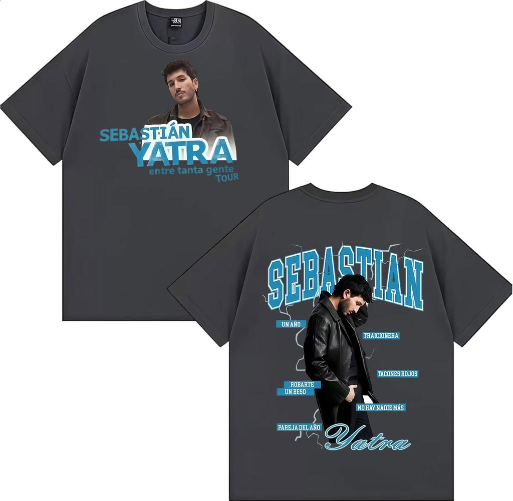 Sebastian Yatra Entre Tanta Gente Tour 2026 TShirt Unisexs Clothing Fashion Trend Cool T Shirts Unisex Short Sleeve Cotton Tee Shirt