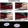2Pcs Auto Car Door Logo Led Light Courtesy Shadow Projector Welcome Lamp For