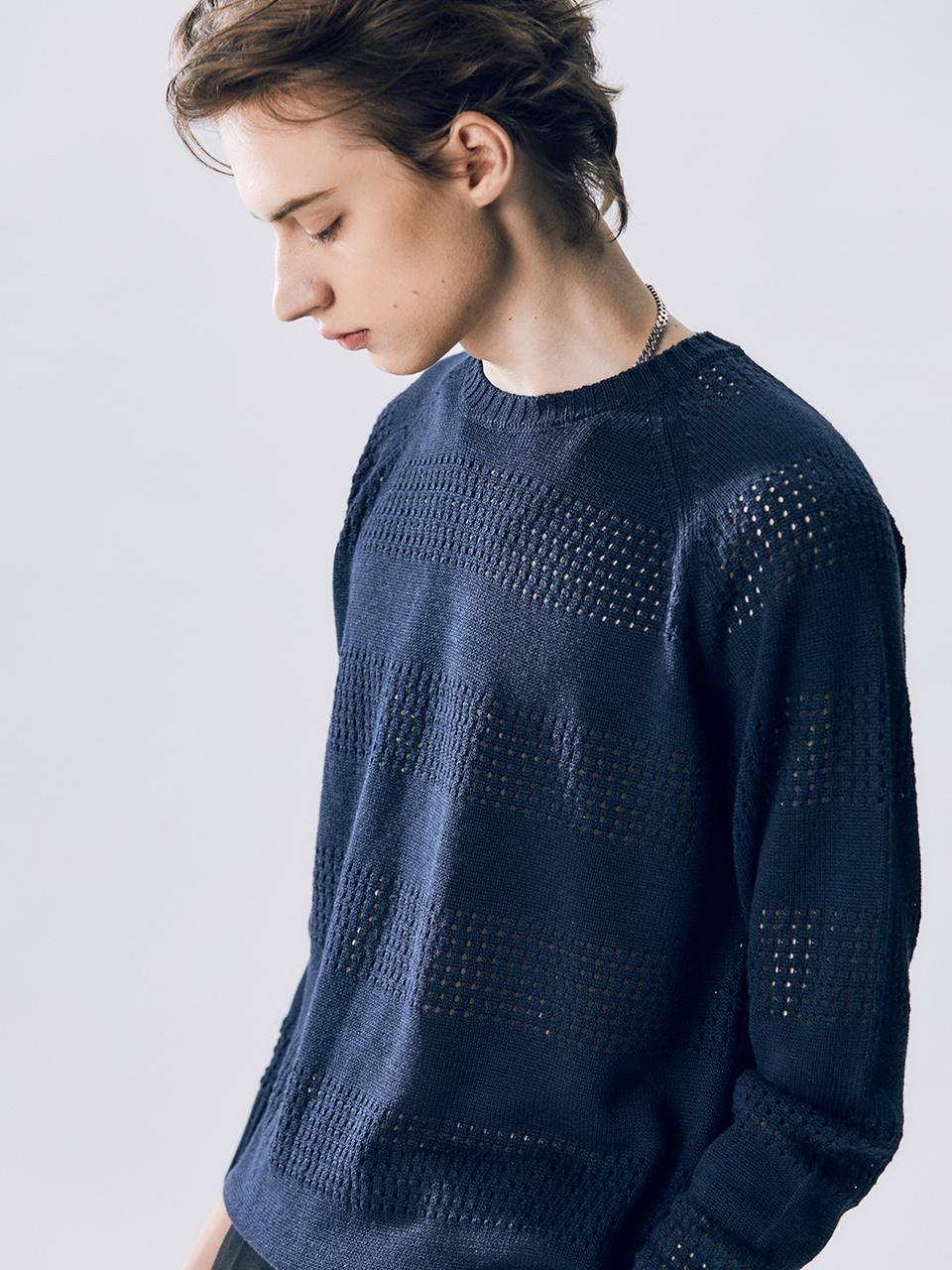 Edward Max Morina Long Sleeve Knitwear Navy M