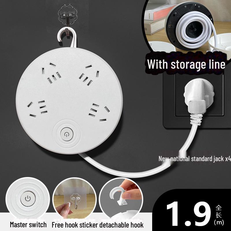 Smart USB Power Strip with Retractable Extension Cord