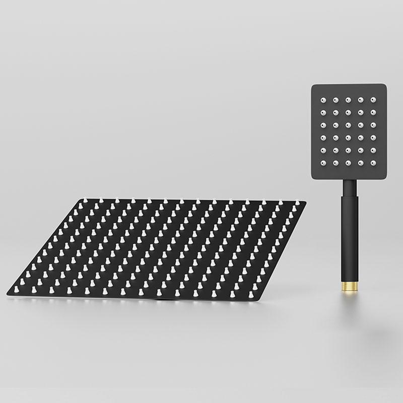 10-Zoll-Regenduschenköpfe Quadratischer Duschkopf aus Edelstahl Ultradünner Wasserfall-Duschkopf Druckduschkopf