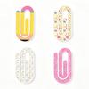 4pcs Classroom Theme Paperclip Bookmark Acrylic Notebooks Paper Clips  Note Decor