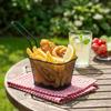 Mini Fries Basket Black 350Ml Powder Coated For Serving Dishes