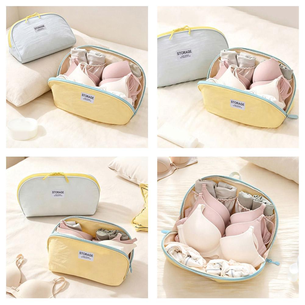 Foldable Travel Underwear Storage Bag Soft Fabric Bra Lingerie Organizer Portable Luggage Clothes Pouch For Women Trip Dorm