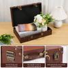 Vintage Wood Prop Suitcase Decorative Retro Photography Prop Luggage Wooden Storage Box Decoration for Travel Storage