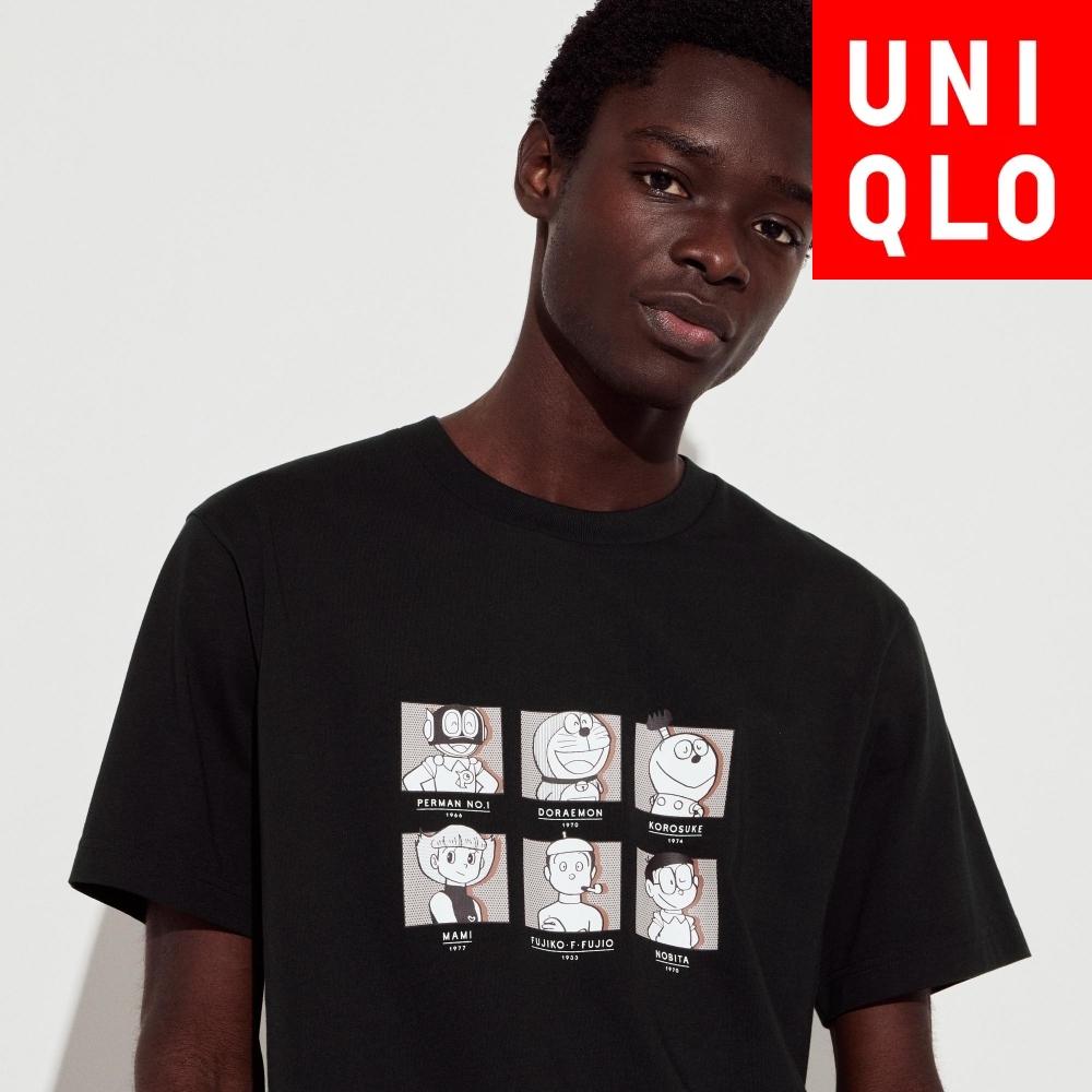 

UNIQLO ЯПОНИЯ Фудзико F. Fujio 90th Anniversary UT стандартного кроя с короткими рукавами 09 BLACK/XS