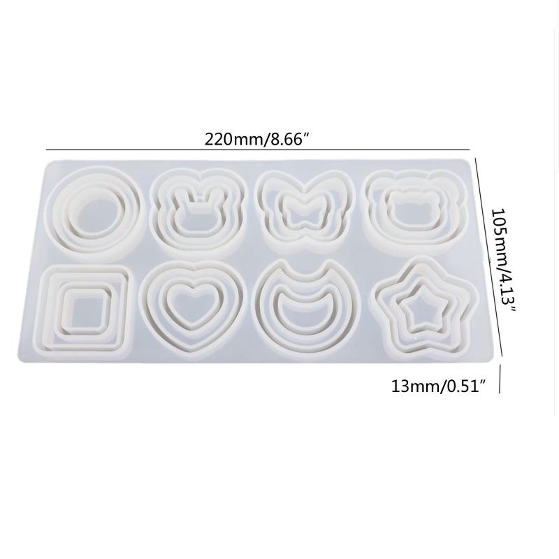 DIY Double Layer Quicksand Silicone Epoxy Mold DIY Keychain Pendant Jewelry Crafting Mould for Valentine Love Gift