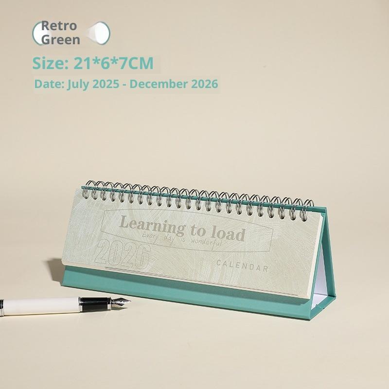 

2026 Корейский календарь Простой, свежий и креативный Настольное украшение Планировщик Записная книжка для заметок