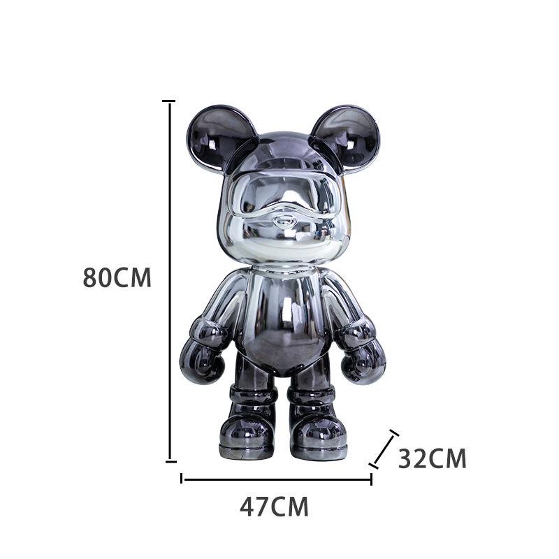 Creative BE@RBRICK TV Cabinet: Stylish Bear Floor Ornament with Piggy Bank Function, Simple Living Room Decor.