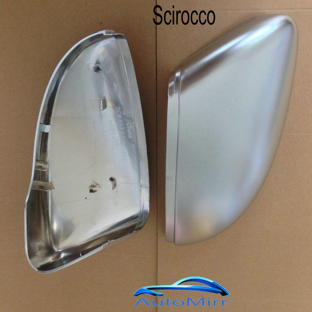 Capas de espelho retrovisor cromado fosco para VW Passat CC B7 Scirocco Jetta MK6 euro Beetle Side Cover substituir 2010 2011 2012 2013