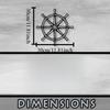 Metal Compass Wall Art, Nautical Rudder Decor for Office