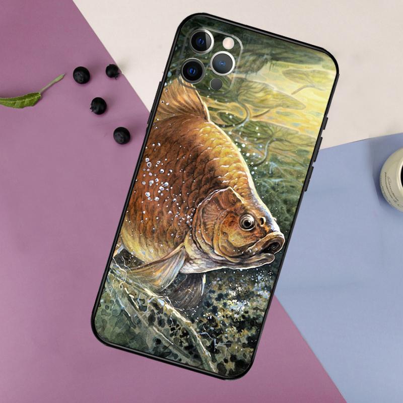 Fish Fishing Phone Case For iPhone 17 16 15 14 11 12 13 Pro Max Plus 12 13 mini 16e 17 Air Bumper Cover