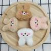 Korean Version of Cartoon Rabbit Plush Brooch Cute Blush Rabbit Keychain Doll Animal Doll Brooch Small Gift