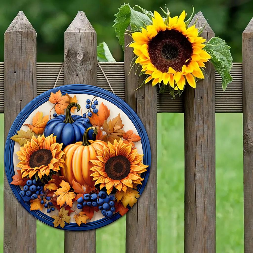 Autumn Decorative Doorplate, Wooden Hanging Doorplate, Suitable For Home Front Door Wall Decoration