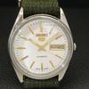 JAPAN VINTAGE SEIKO 5 AUTOMATIC 6309A MENS WHITE COLOR DIAL WATCH A701428-5 R206b-a701428