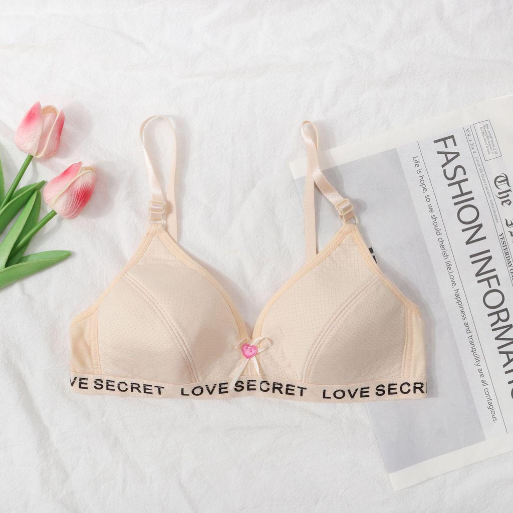 Kabelloses Baumwoll-BH-Set für Mittel- und Oberstufenschülerinnen - Bequem, dünn und stützend