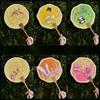 1Pc Handmade Bamboo Fan DIY Material Kit Chinese Elements Cattail Fan, Halloween Christmas Gift