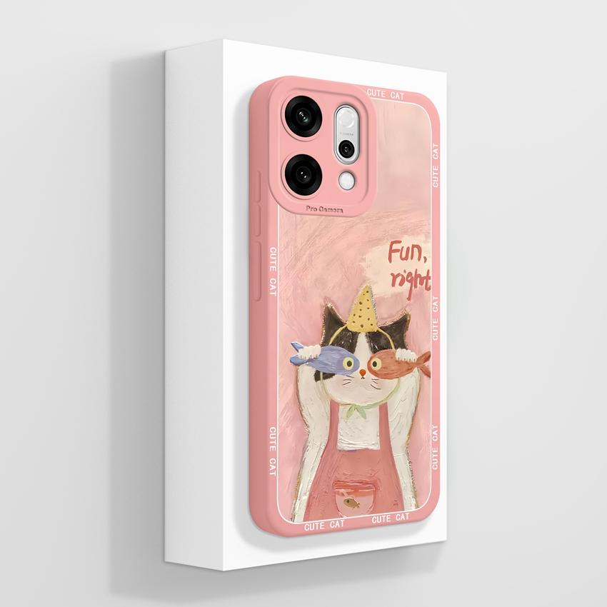 Case For Oppo Reno14 13 12 11 10 2 Pro 2Z 13F Phone Cover Cute Astronaut Pattern Soft Slim Liquid Silicone Dustproof Protective Shell For Oppo Housing