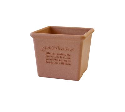 Yawata Kasei Eco PotFlowerpot Square 120 Unglazed Style "Hachiman Gardensarbre"