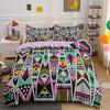 Geometric Bedding Set Bohemian Style Microfiber Abstract Pattern Print Duvet Cover With Pillowcases Teens Adults Bedroom Decor