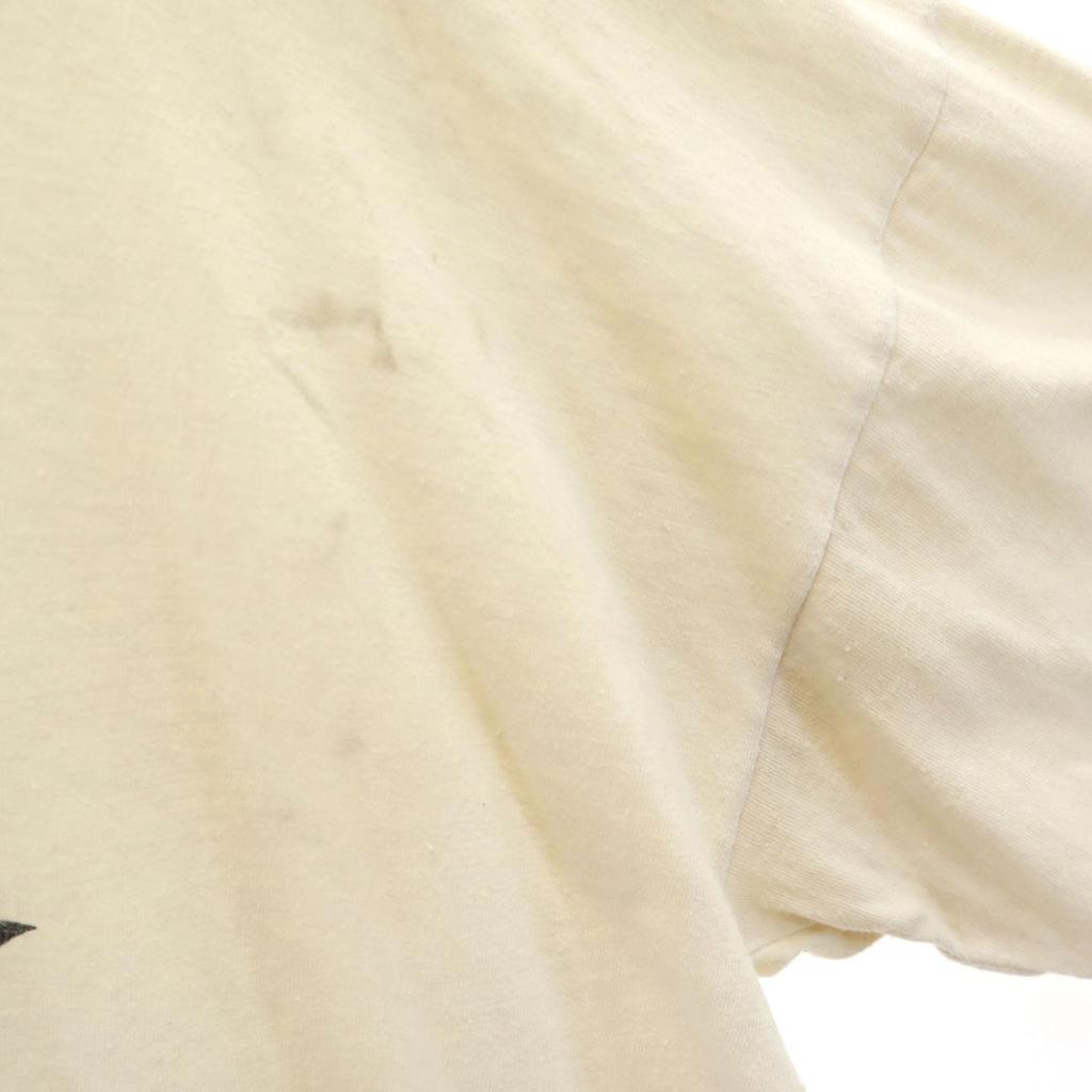 OKINA 90s Old Short sleeve T-shirt XL cream Single stitch Men's Used