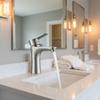 Single Hole Single Lever Basin Sink Faucet Brushed Stainless Steel Cold Hot Mixer Water Saving Bathroom Tap