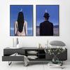 Surreal Style Man And Apple Woman Home Wall Art Canvas Painting Abstract Art Poster Prints Pictures Living Room Decor Mural Gift