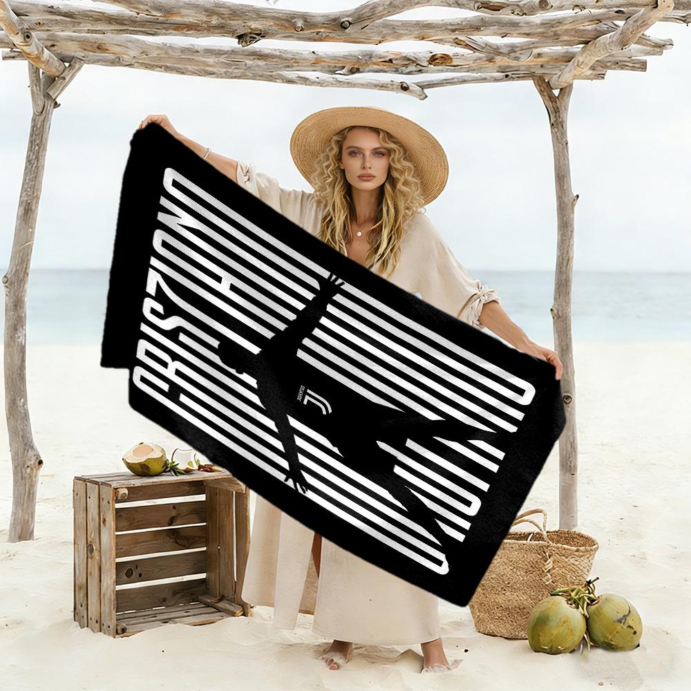 Ronaldo's Legendary Number 7 Beach Towel Soft Durable Quick-Dry Comfortable Lightweight