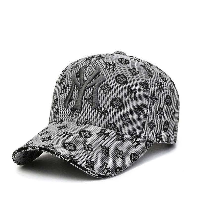 Nieuwe Casual Brief Borduur Baseball Caps Lente En Zomer Buiten Unisex Verstelbare Casual Hoeden Zonnebrand Hoed Sport Cap 54-60CM gray