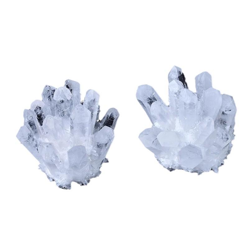 Green & White Crystal Cluster: Raw Stone Ornament for Purification, Home Decor & Jewelry Gift
