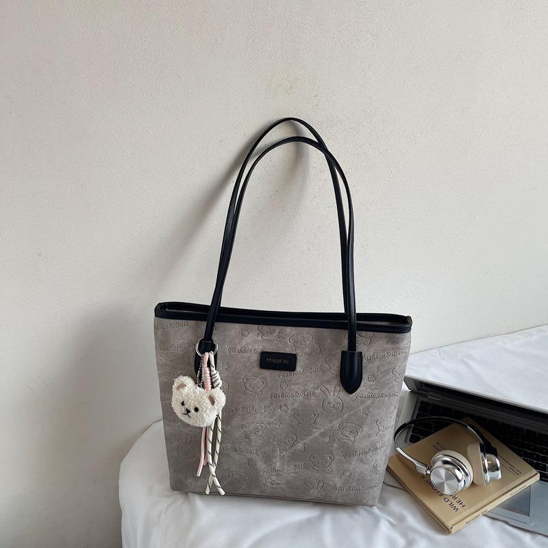 Fashion and leisure large-capacity tote bag women's 2025 autumn new simple foreign shoulder bag commuter women's bag