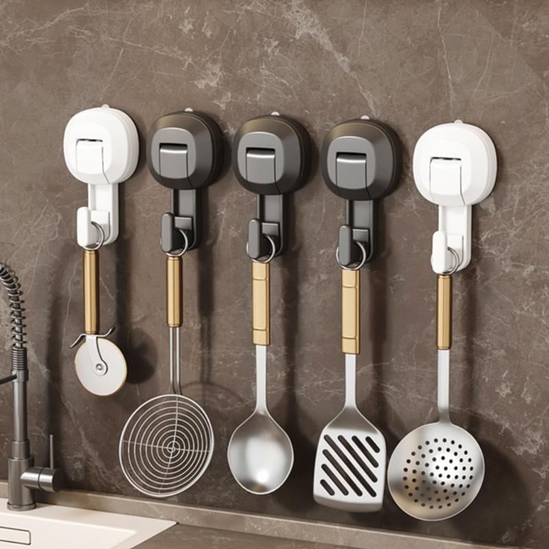 Waterproof Strong Adhesion Hooks Practical Suction Cup Hooks for Kitchen and Bathroom Easy To Install and Remove Hangers