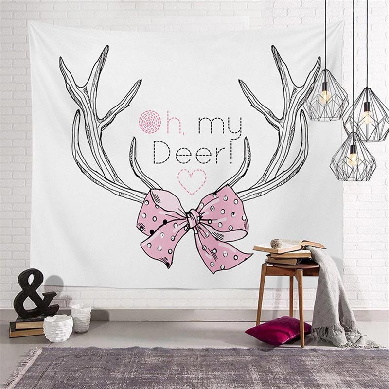 Flamingo Decorative Tapestry: Summer Series Landscape Wall Hanging