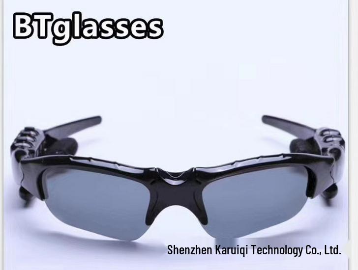 Smart Bluetooth Polarized Sunglasses with 5.4 Card Slot and Earbuds for Sports Music MP3 Player