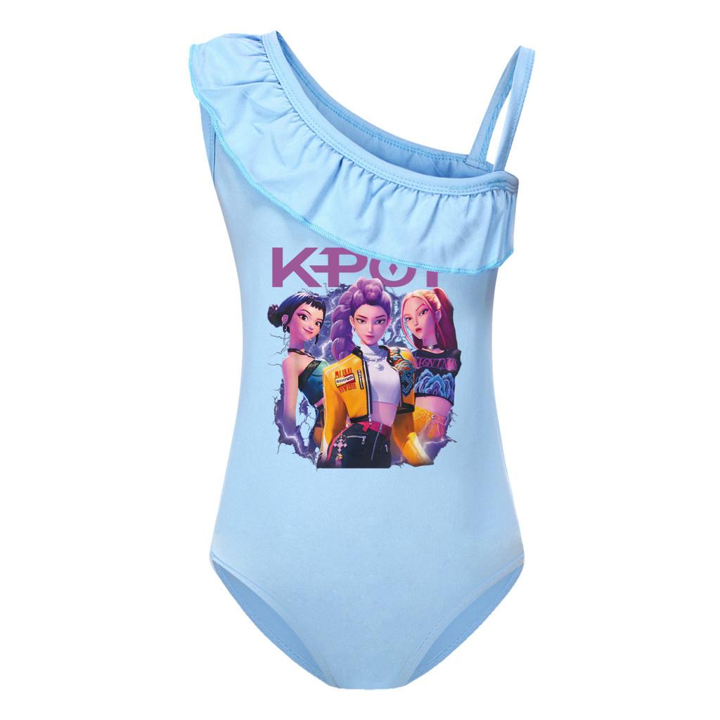 Unique Apparel 5112 Kinder Meisjes Rumi Mira Zoey Print Badpak Zwemmen Eendelig Bodysuit Badkleding 160cm