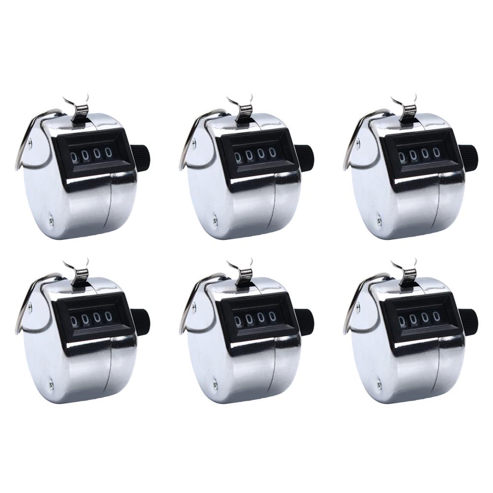 1-10 st Metall Handhållen Räknare 4-siffrig Nummerräknare Klickräknare för Räkning Stickning Coaching Fiske Pitchräknare