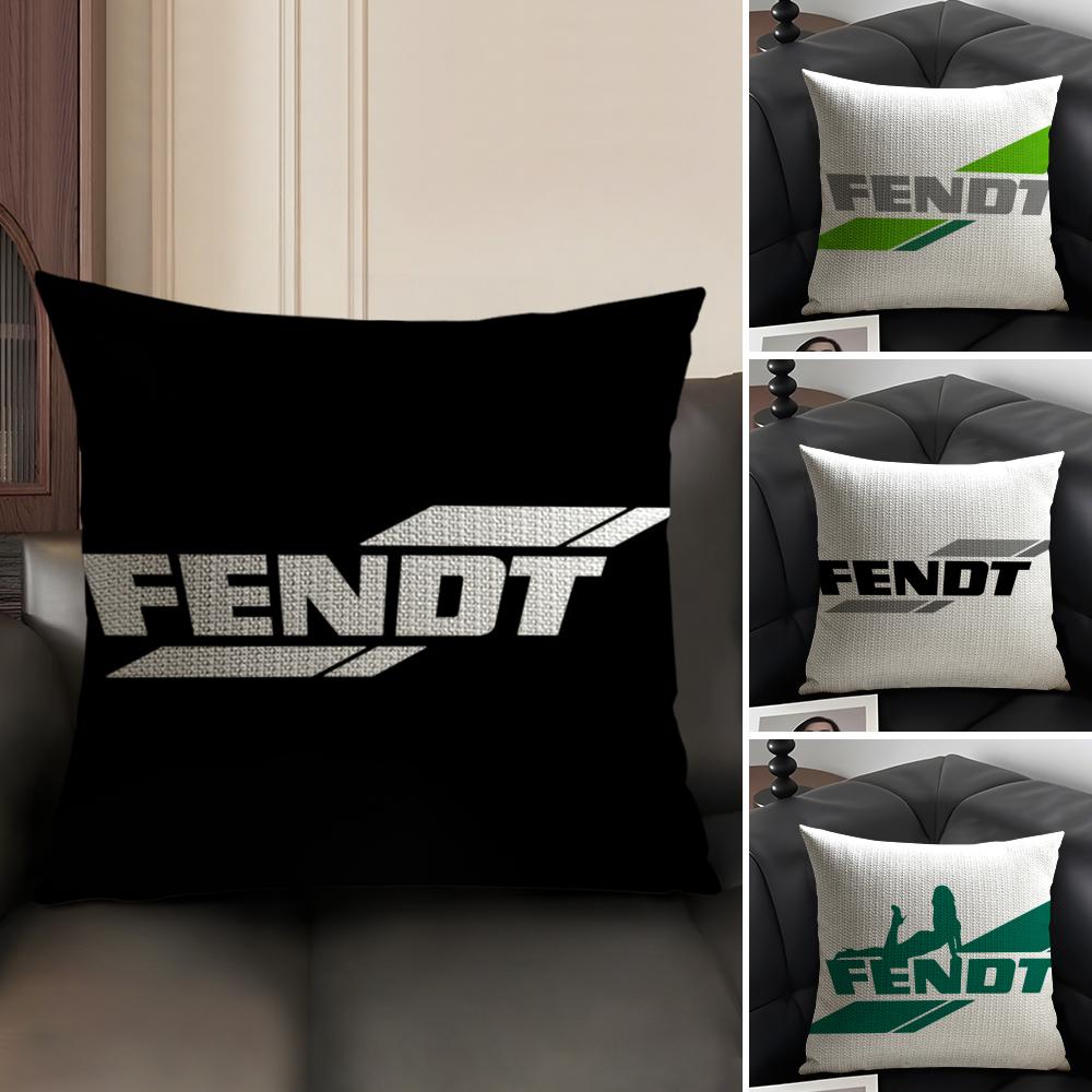 Luxury F-Fendt Cushion Cover Summer Breathable Linen Organic Fabric Double-Sided Printing Sofa Pillow Case Home Decor