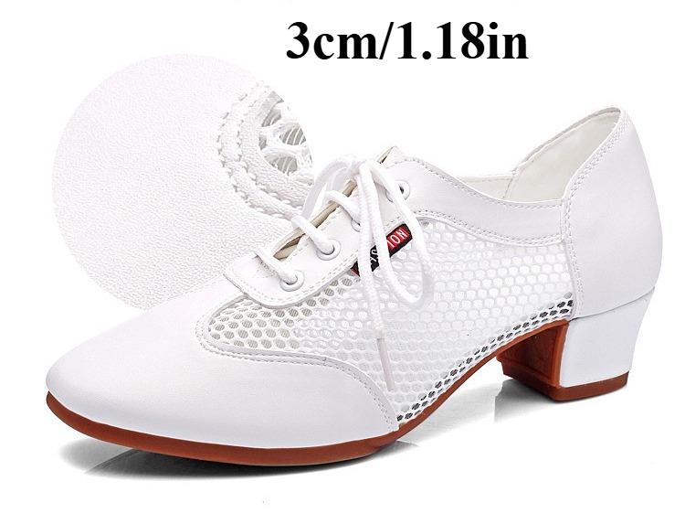 

Ladies Soft Leather Summer Dancing Shoes Outdoor Cotillion Square Dance Breathable Sailor Dance Shoes 34