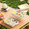 Divided Serving Tray with Lid and Handle, Portable Snackle Box for Party, Veggies, Snack, Fruit, Nuts, Candy, Christmas Picnic