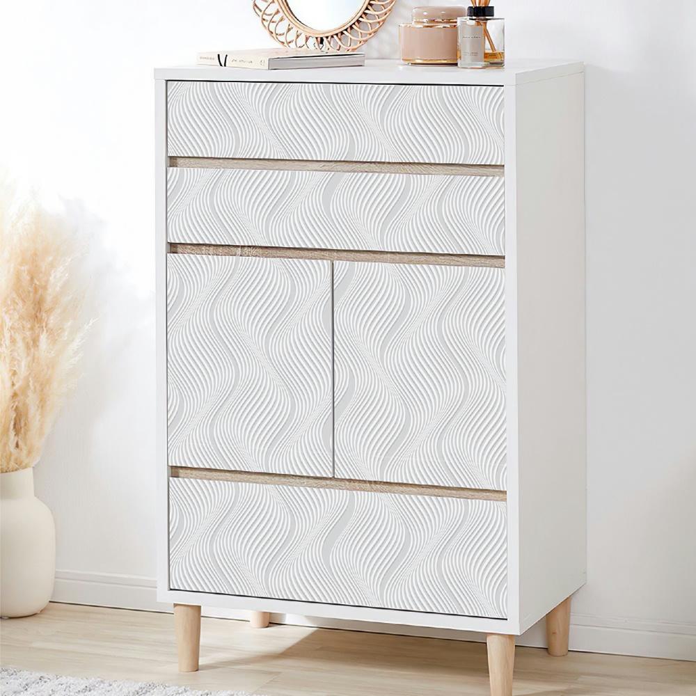 Modern Simple Wavy Line Wallpaper Self-Adhesive Waterproof Pvc Wallpapers Peel And Stick Furniture Stickers Home Decoration