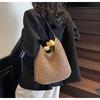 Large Capacity Woven Bag Women's New Fashion Commuter Shoulder Bag Seaside Vacation Beach Bag Woven Straw Tote Bag for Women
