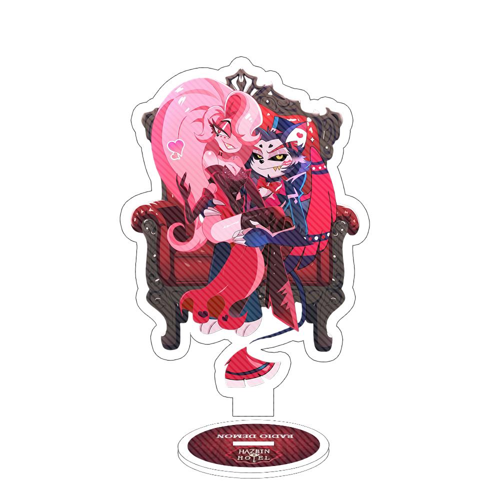 Anime Peripherals 15CM Acrylic Stand Velvet Alastor Vox Valentino Lucifer Adam The Exorcist Desktop Ornament Festival Gift