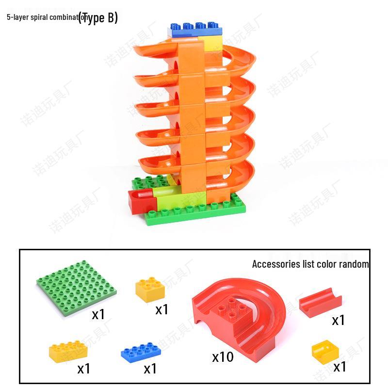 Large Lego-Compatible Ball Track & Piano Building Toy Accessories