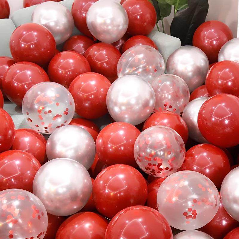 Metallic Silver & Purple Sequin Balloons for Events & Celebrations