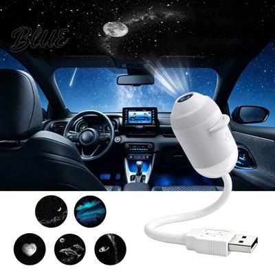 Portable Night Light for Camping 2 In 1 Star Projector Light USB Aurora Moon Scene Lamp with Relaxing Milky Way Remote Control 360 Degree