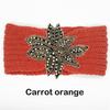 Crystal Beaded Flower Knit Headband For Women Winter Wool Ear Warmer Hairband Turban Headwrap Hair Accessories Bandeau