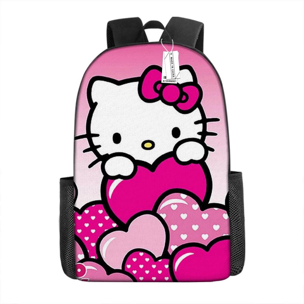 Hello Kitty Cartoon Backpack Ello Kitty Schoolbag Digital Printing Backpack