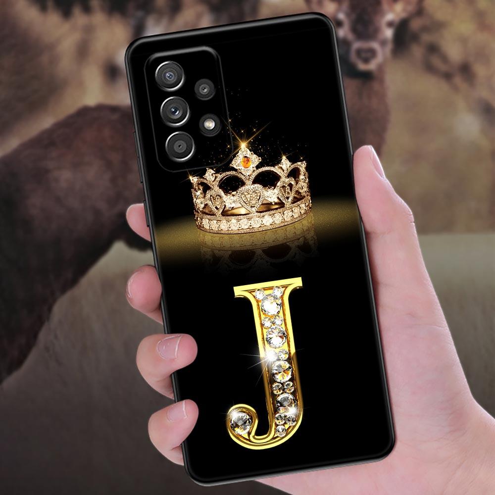 Letter M L E T K J I U Funda For Samsung Galaxy A56 A55 A36 A26 A16 A54 A52 A72 A35 A34 A25 A21S A14 A06 Case Soft Phone Cover