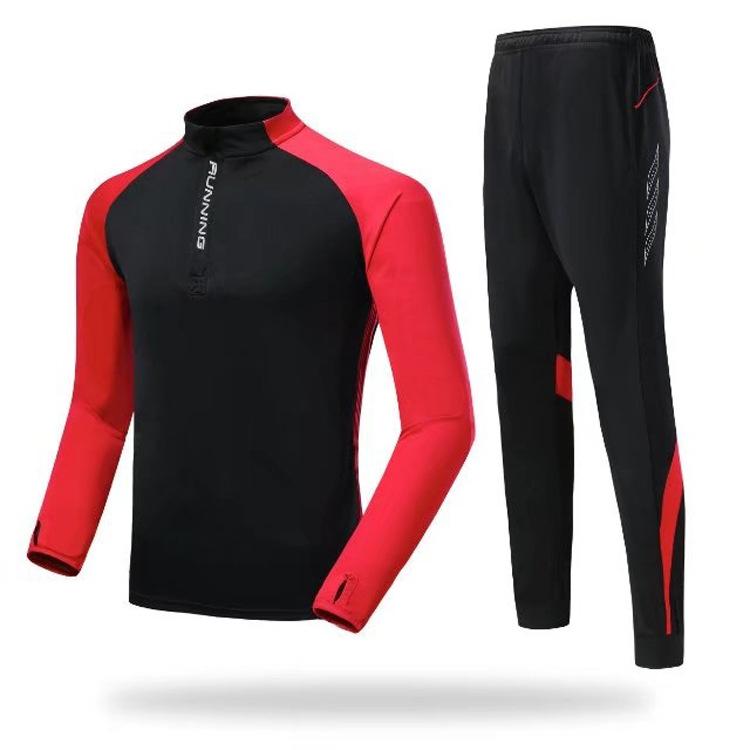 New Breathable Long Sleeve Soccer Jersey Set Make Men'S Training Wear Autumn Soccer Jersey Sportswear